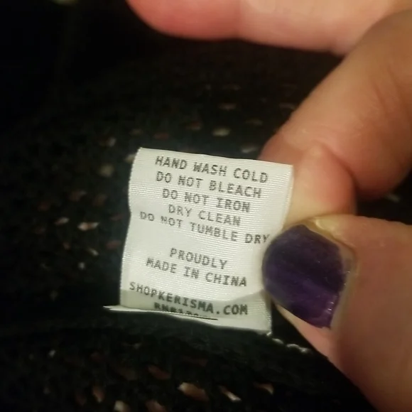 Nordstrom's KERISMA Rica Black Mesh Sheer Top. Earth Tones accent V-Neck - Picture 15 of 15